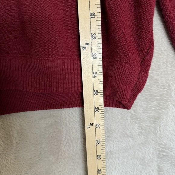 Vintage Izod Lacoste Men's V Neck Sweater Size Medium Preowned Red - Picture 4 of 7